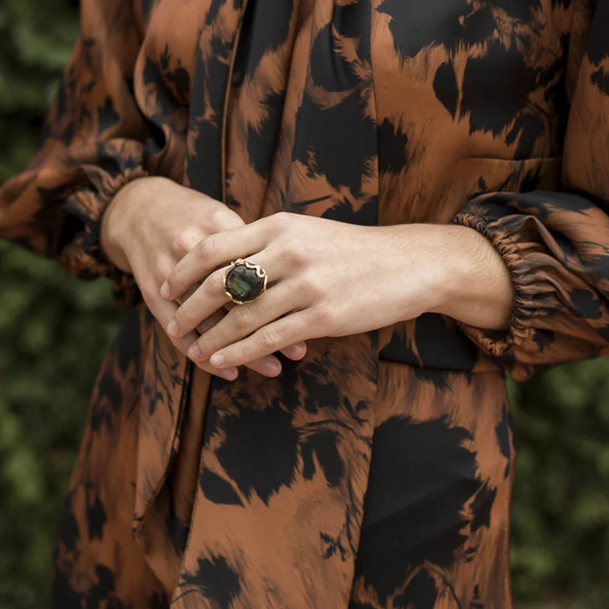 Anillo Checa Liso Negro