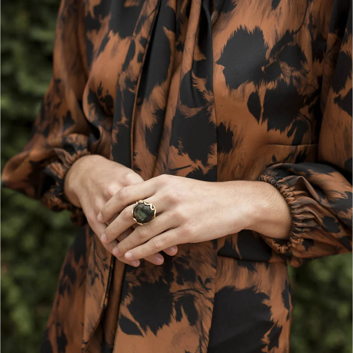 Anillo Checa Liso Negro