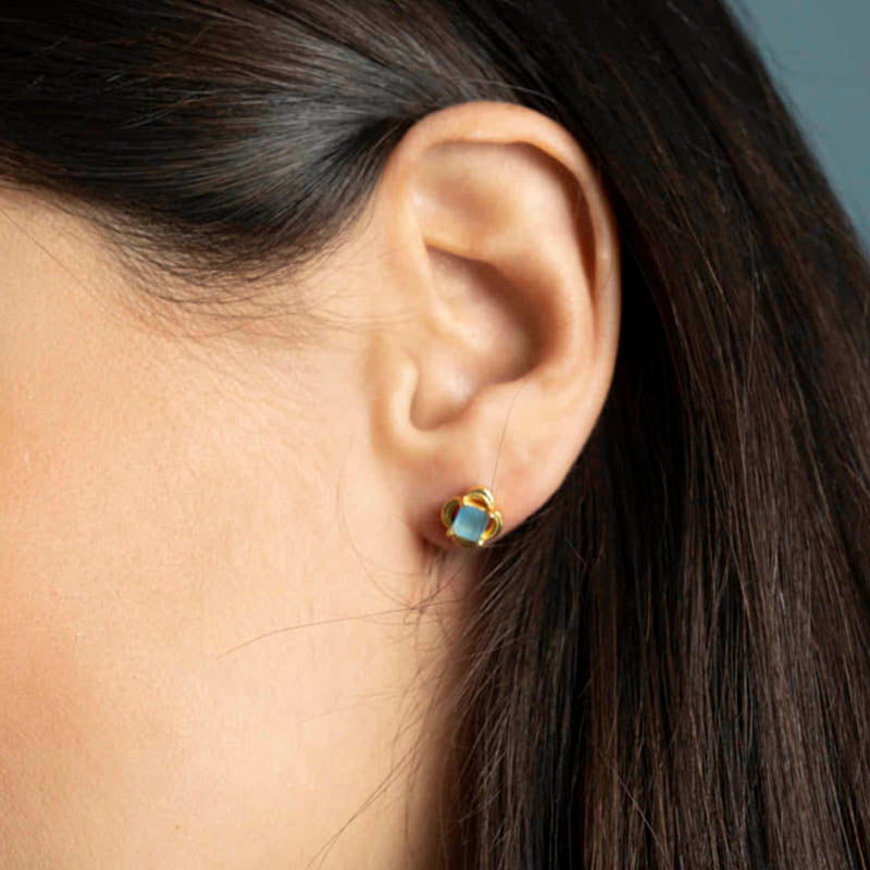 Pendientes Duomo Azul agua