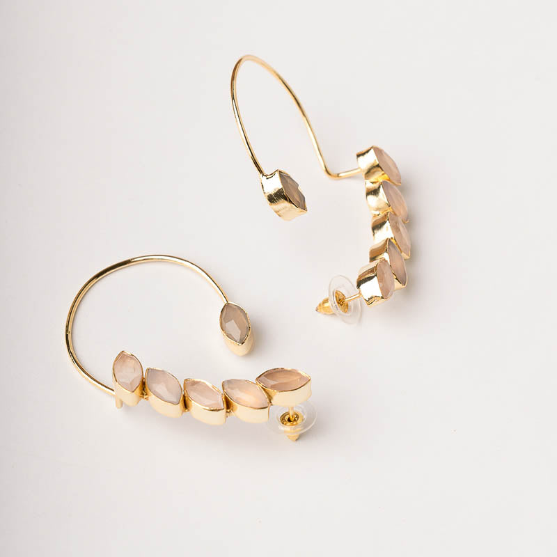 Pendientes Earcuff Cometa Ed. Limitada Crema Petal