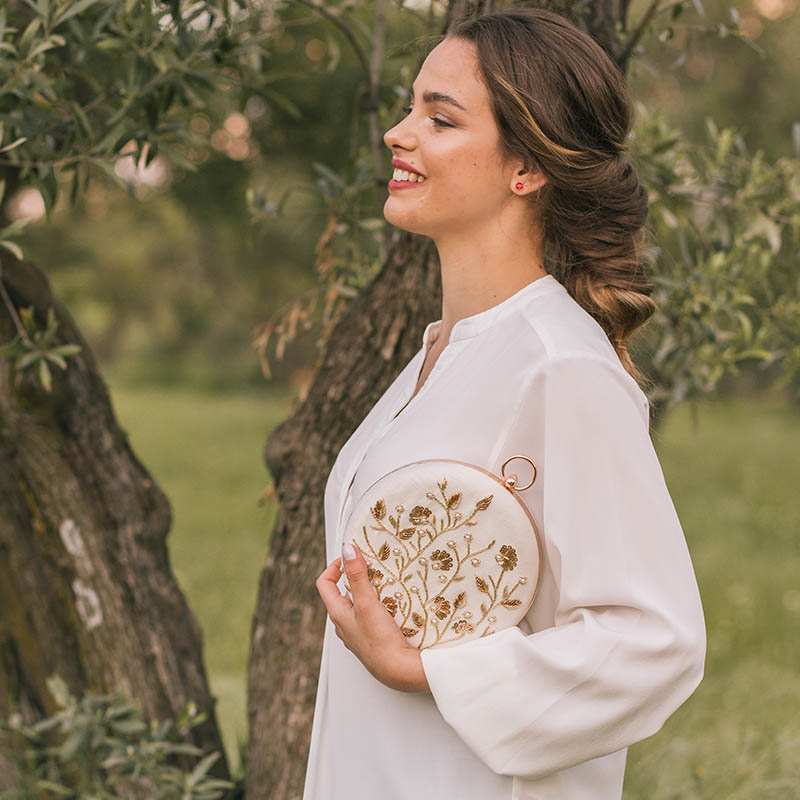 Bolso Circular Taaj Blanco