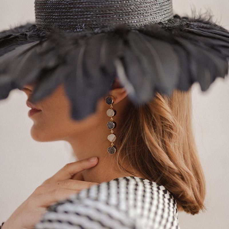 Pendientes Toledo Plata Negro