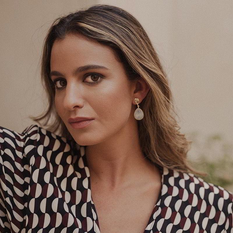 Pendientes Drop Pulido Verde