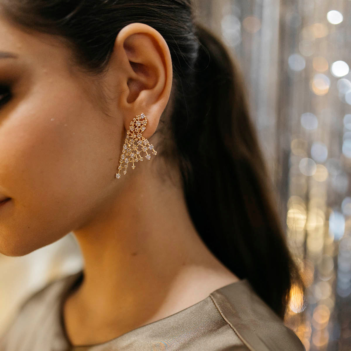 Pendientes Livadia Plata Shine