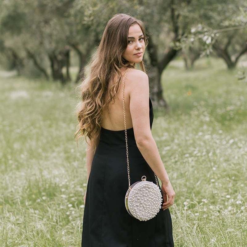 Bolso Circular Zaveri Perlas