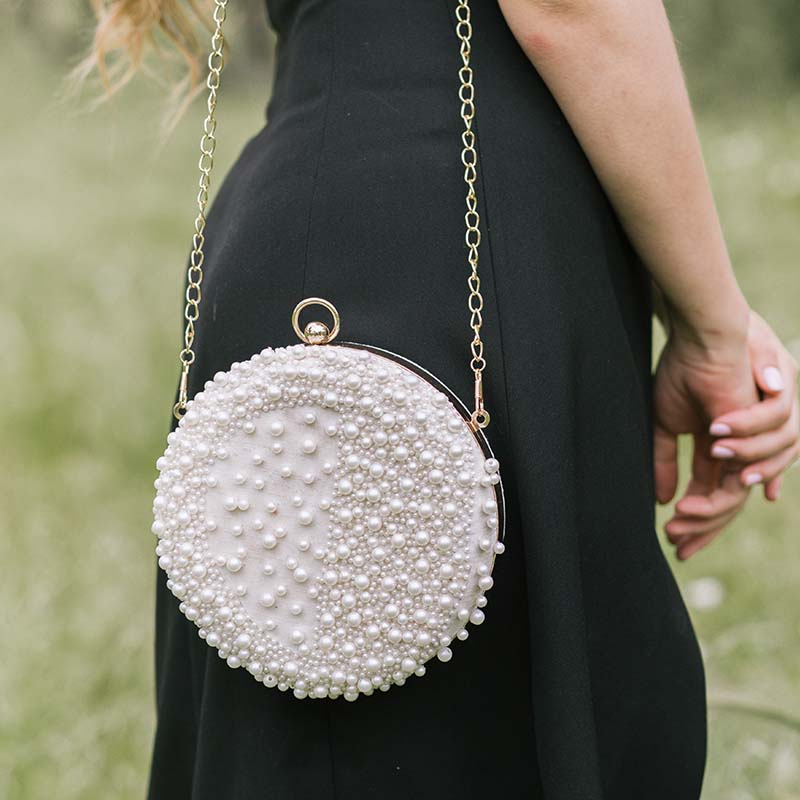 Bolso Circular Zaveri Perlas