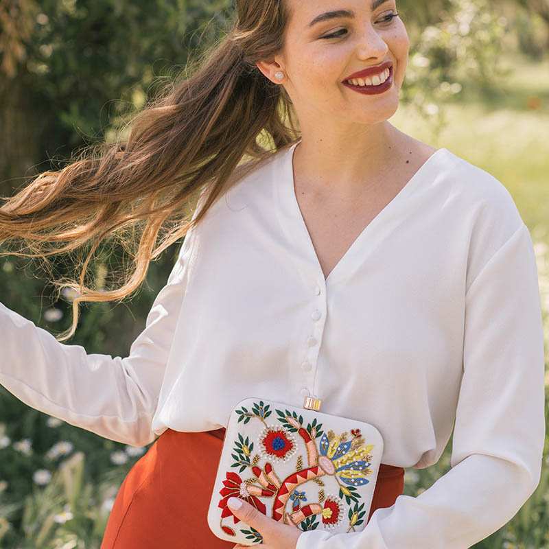 Bolso Cuadrado Bagh Rojo