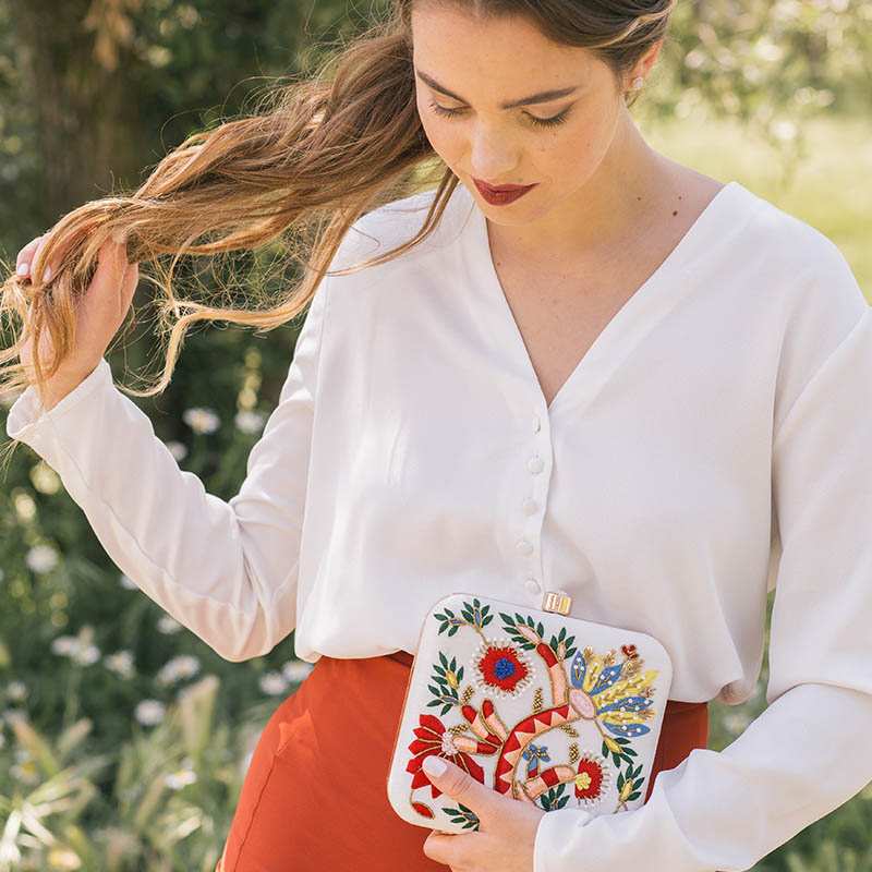 Bolso Cuadrado Bagh Rojo