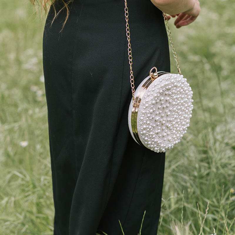 Bolso Circular Zaveri Perlas