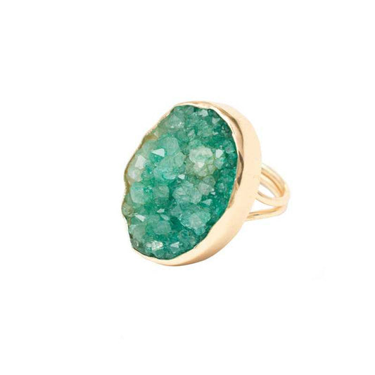 Anillo Galaxy Drusa Verde