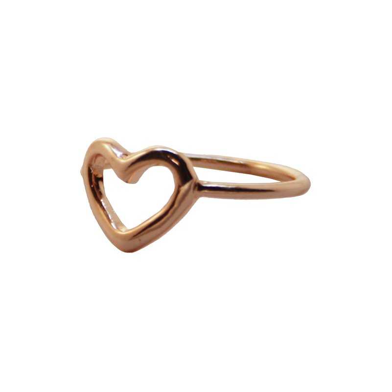 Anillo Minimal Heart Rosado Talla 13