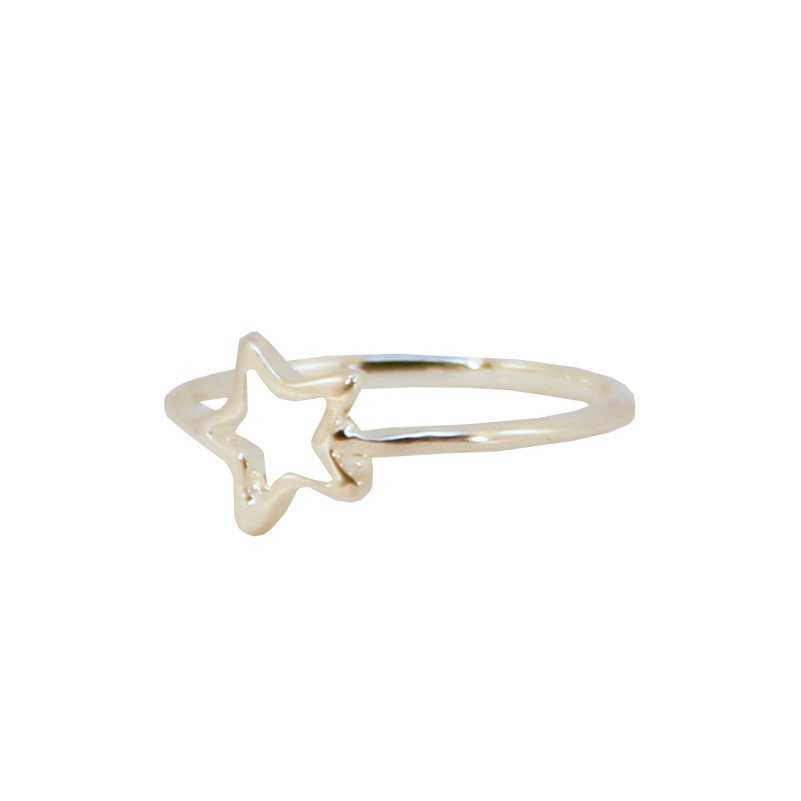 Anillo Minimal Star Plata Talla 10