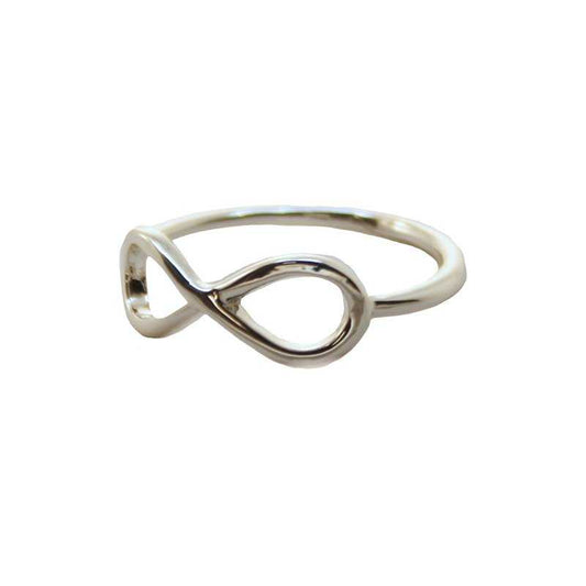 Anillo Minimal Infinito Plata Talla 12-13