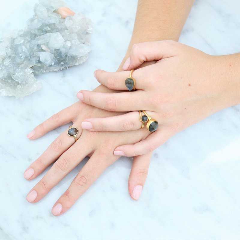 Anillo Polak Labradorita
