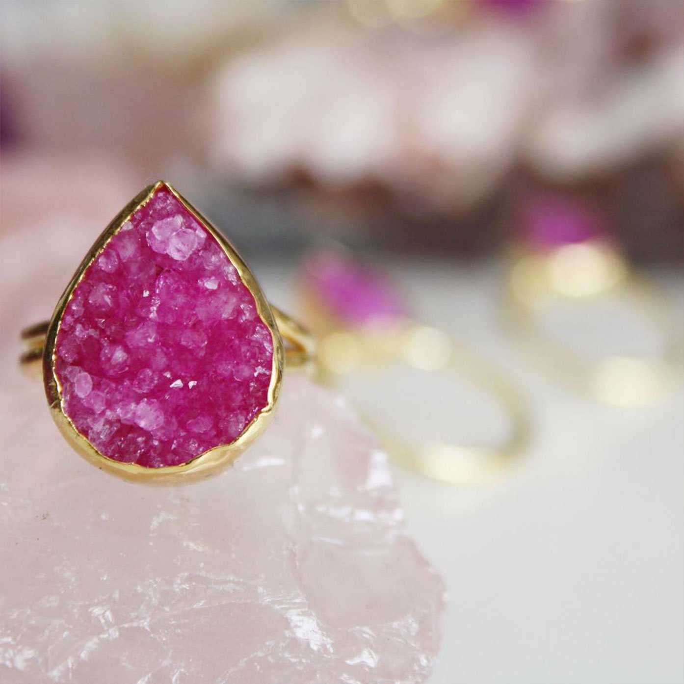 Anillo Formentera Drusa Fucsia