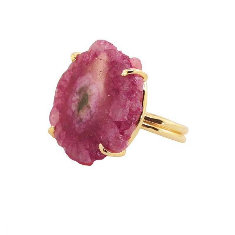 Anillo Piedra Solar Fucsia mo