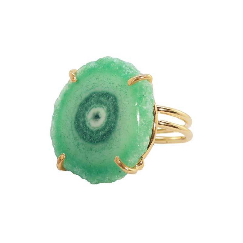 Anillo Piedra Solar Verde