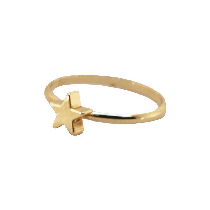 Anillo Minimal Supernova Dorado Talla 13