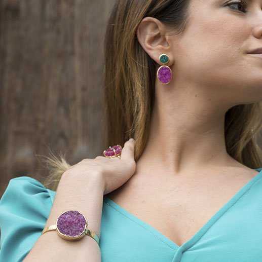 Brazalete Reloxo Burdeos Rosado