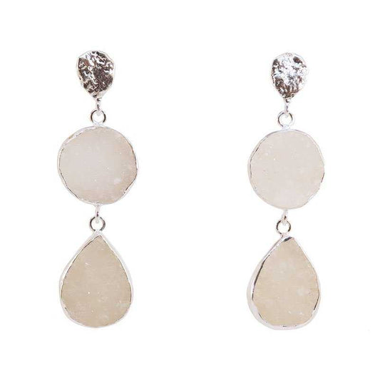 Pendientes Acanthus Plata Blanco