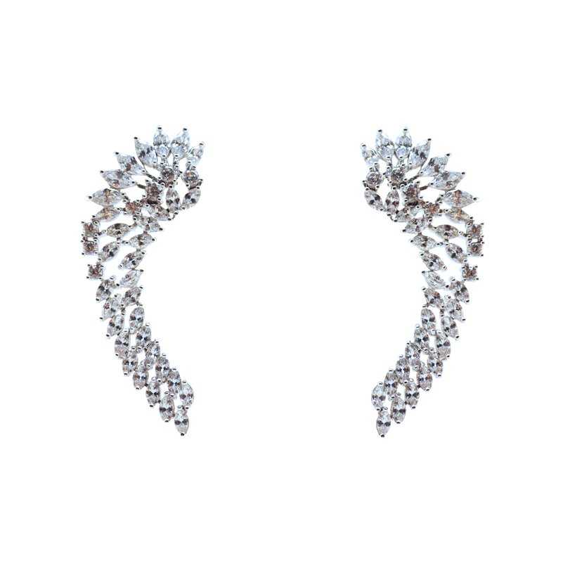 Pendientes Earcuff Angel Plata Shine