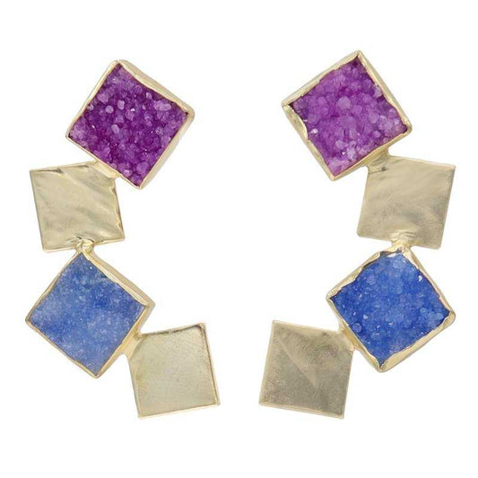 Pendientes Antártida Fucsia mo y Azul