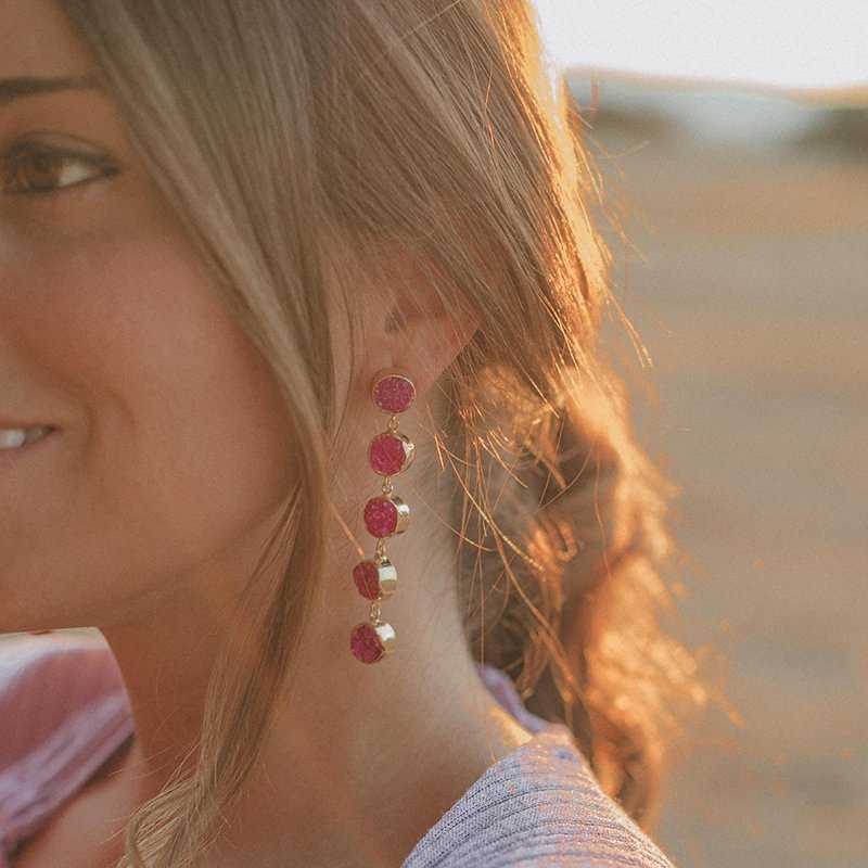 Pendientes Toledo Fucsia Mo