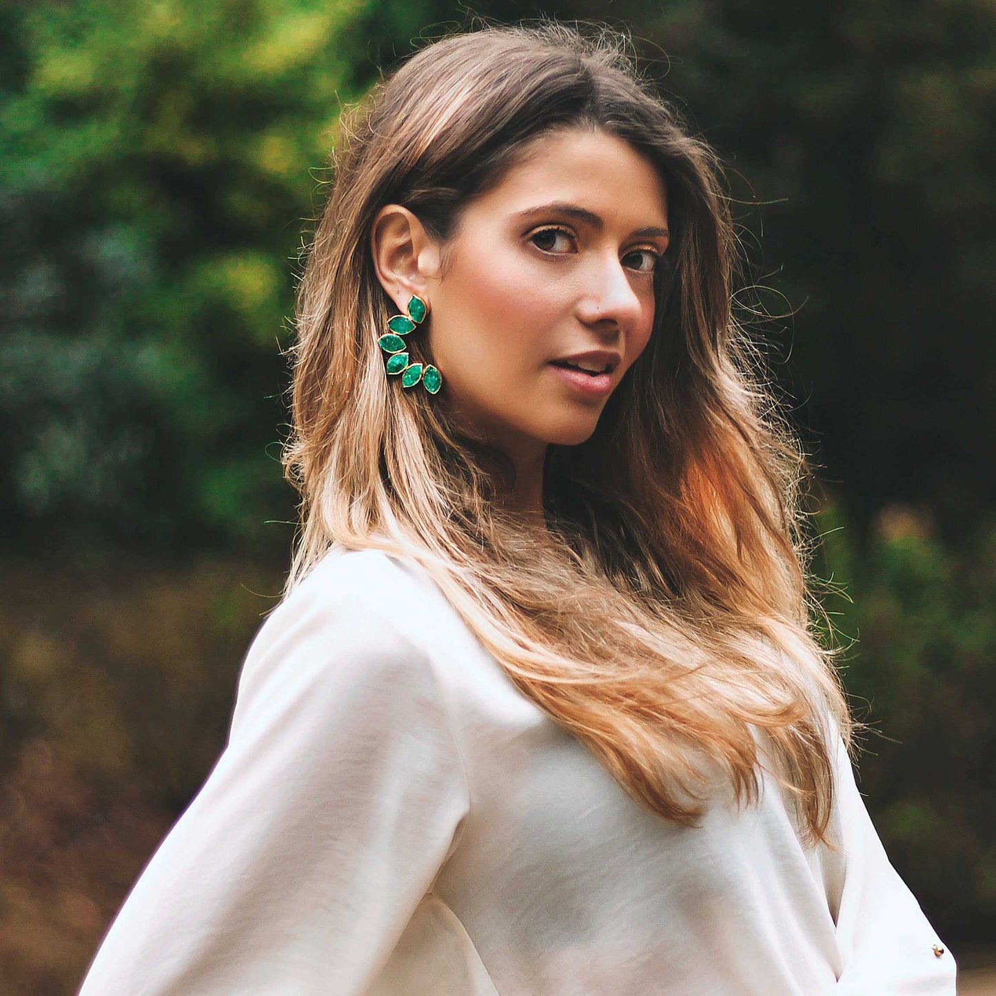 Pendientes Boreal Verde