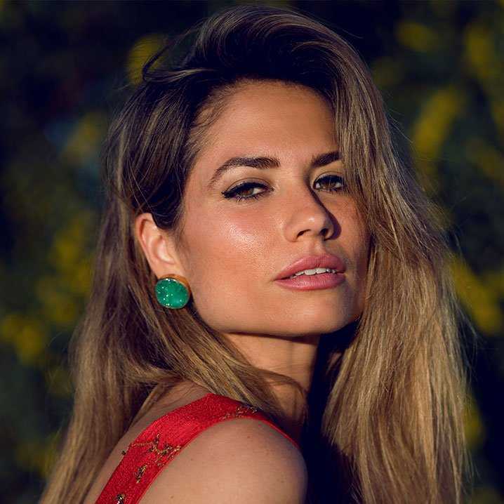 Pendientes Bouton Verde