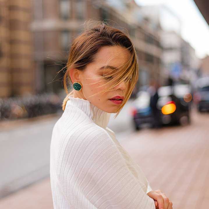 Pendientes Bouton Verde