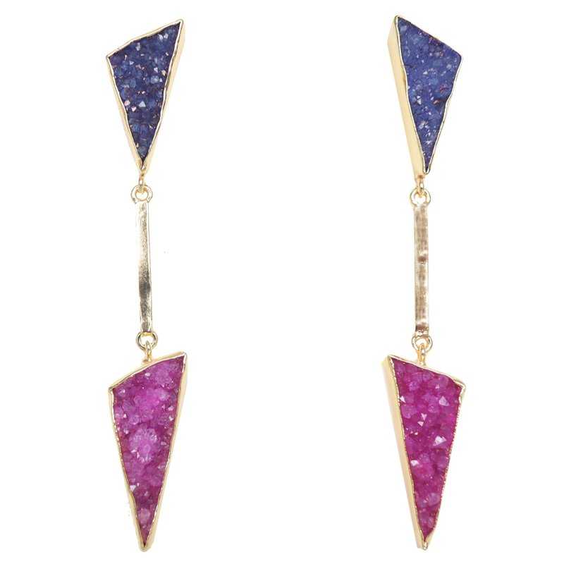 Pendientes Cairo Azul y Fucsia