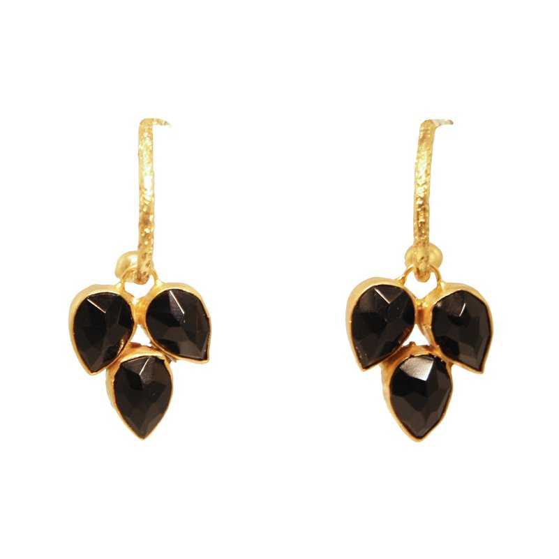 Pendientes Aros Coco Negro (Desmontables)