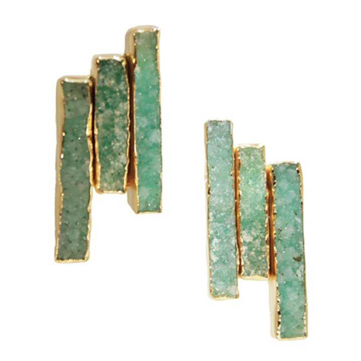 Pendientes Geoline Verde