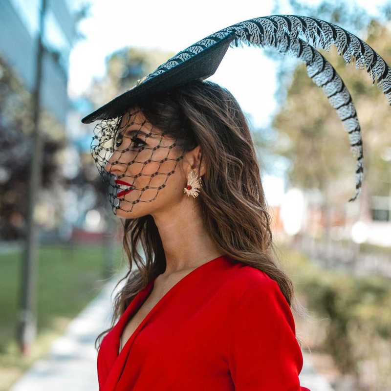 Pendientes Gran Vía Rojo