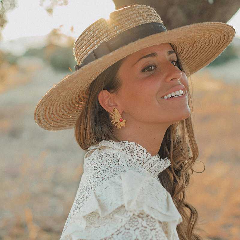 Pendientes Gran Vía Rojo