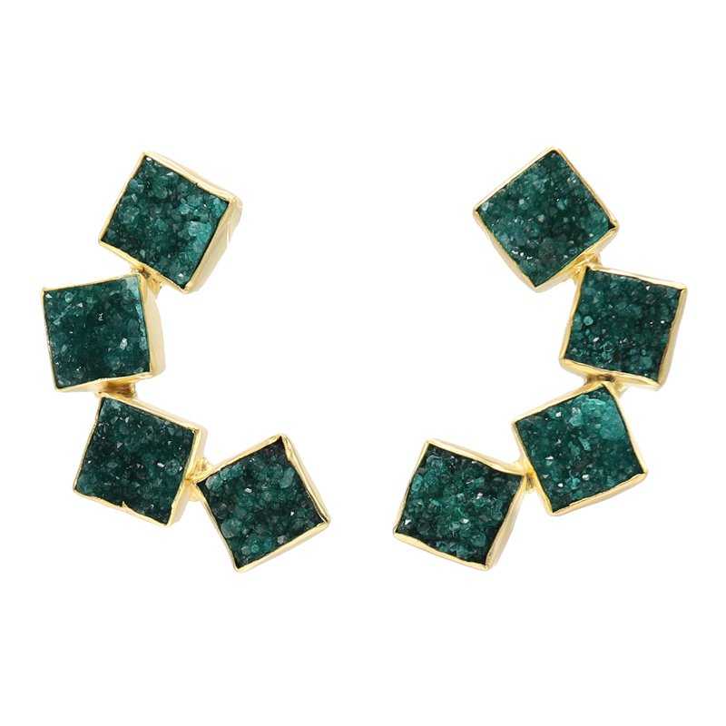 Pendientes Kioto Verde