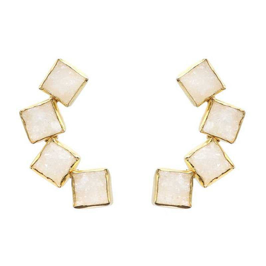 Pendientes Kioto Blanco