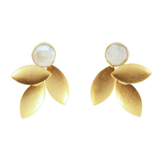 Pendientes Lino Piedra Lunar