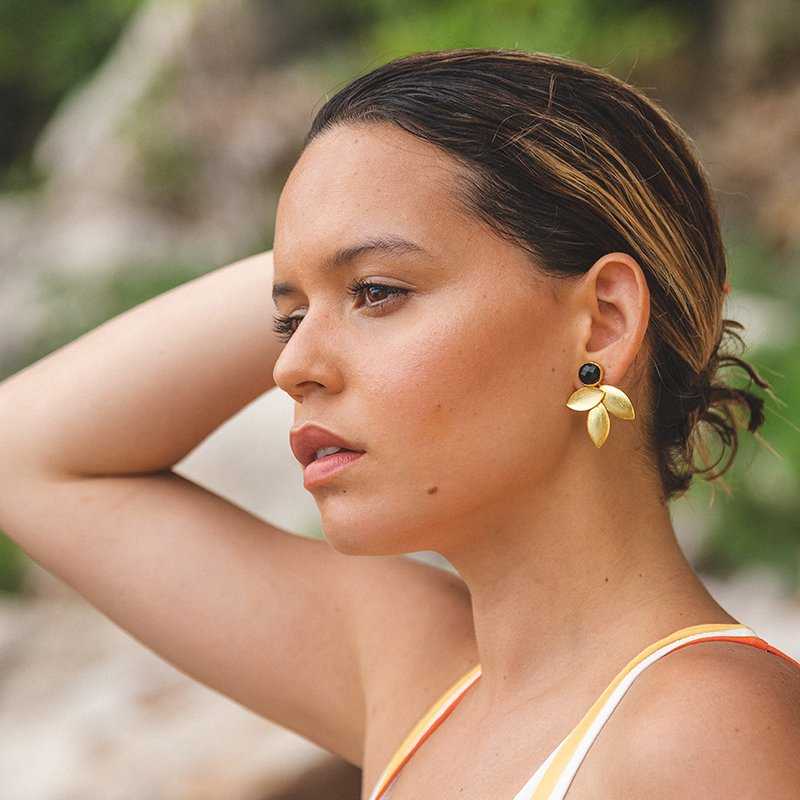 Pendientes Lino Plata Drusa Fucsia