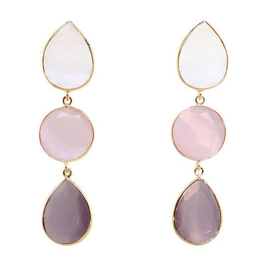 Pendientes Madame Blanco. Rosa y Lila