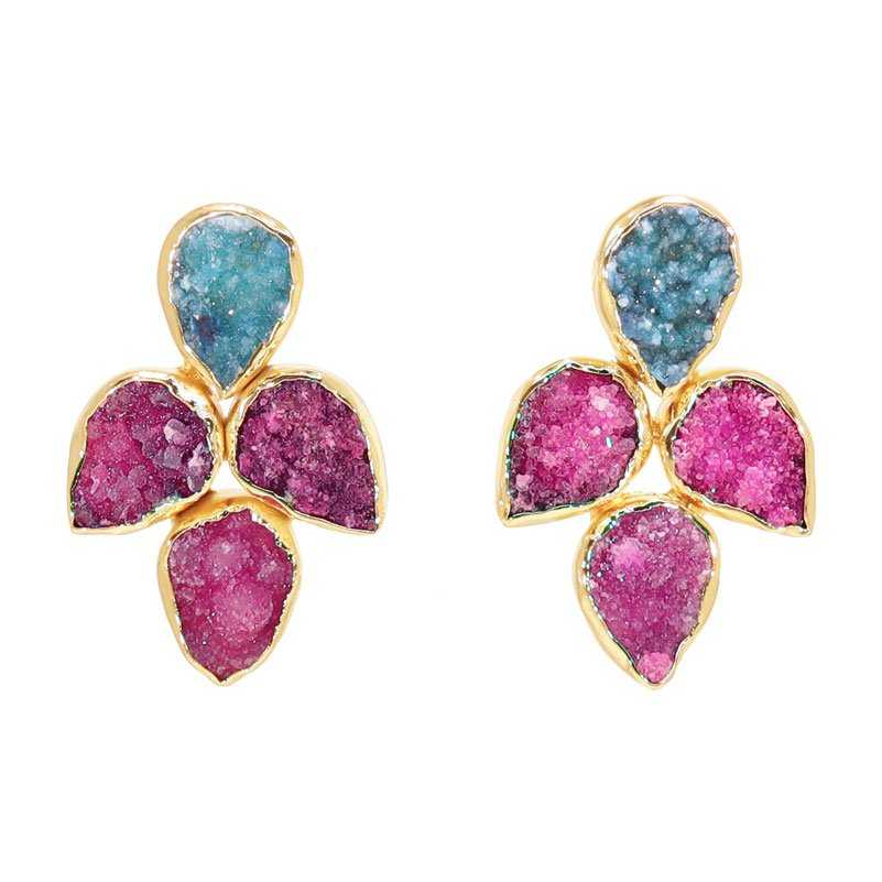 Pendientes Mairea Turquesa y Fucsia