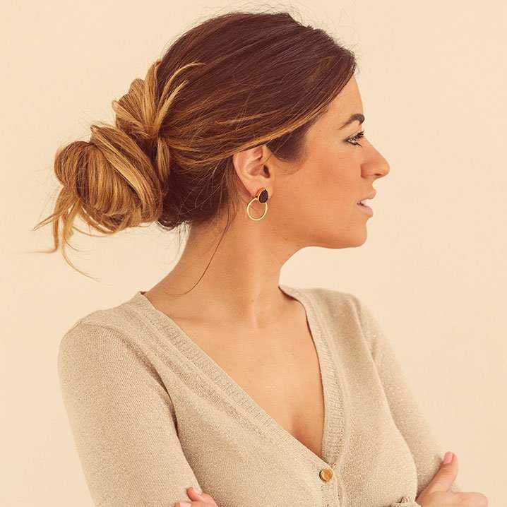 Pendientes Mini Diwa Negro