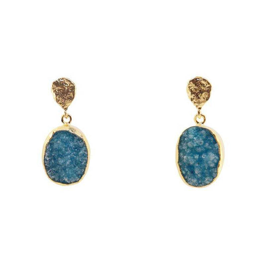 Pendientes Ovals Azul Turquesa