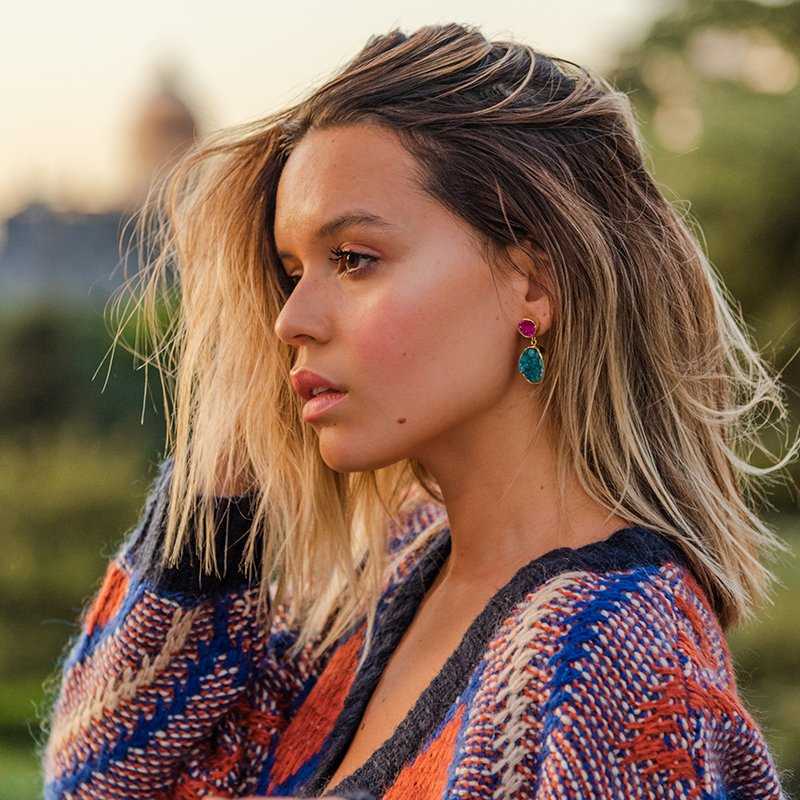 Pendientes Rupia Iconic Fucsia mo