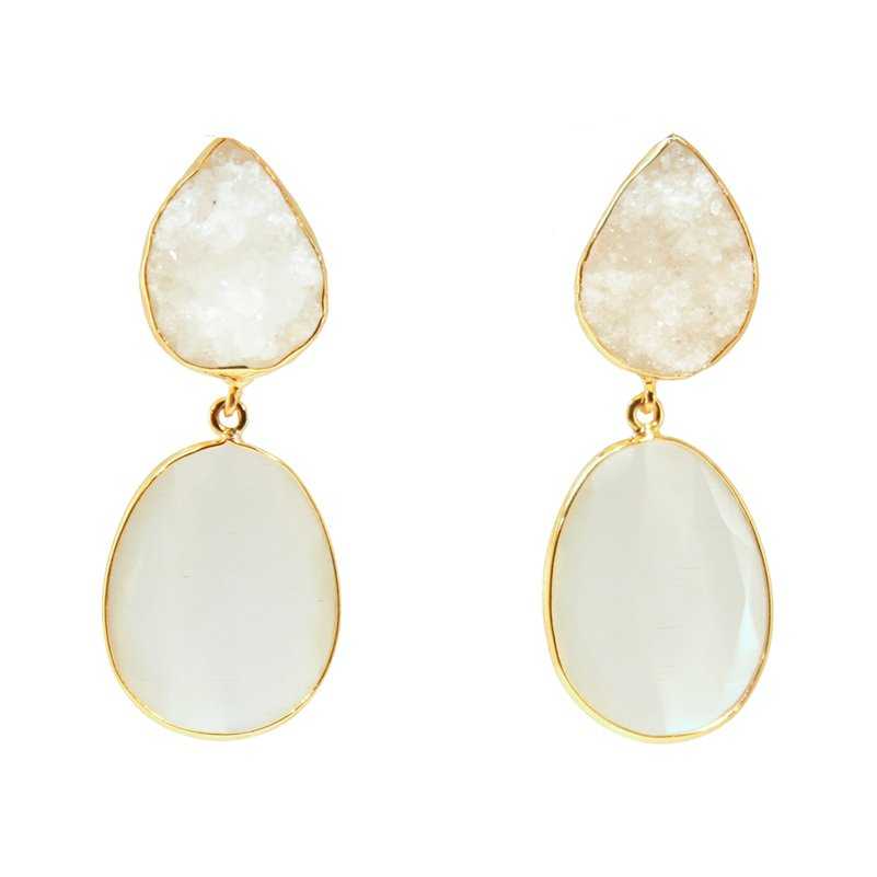 Pendientes Sabatini Blanco