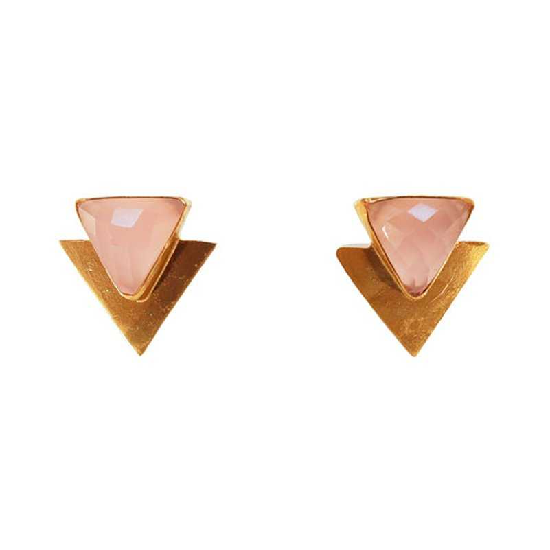 Pendientes Tangram Rosa claro