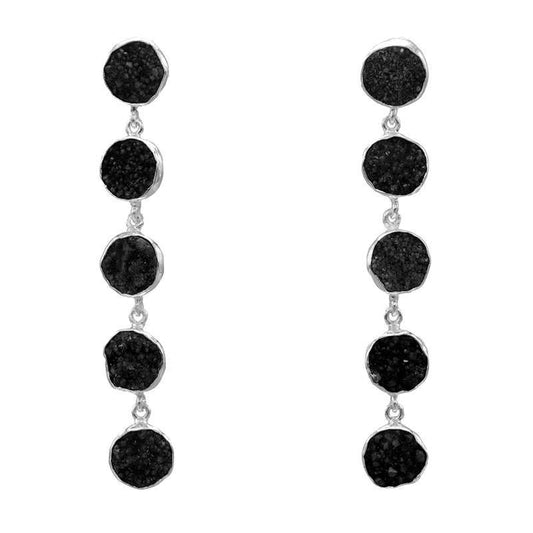 Pendientes Toledo Plata Negro