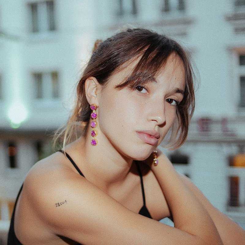 Pendientes Toledo Fucsia Mo