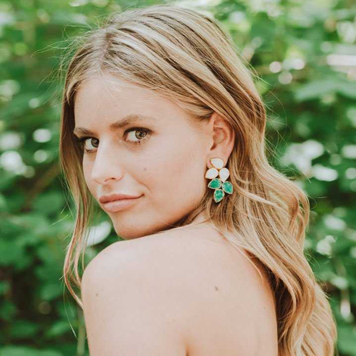 Pendientes Trópico Rosa cuarzo