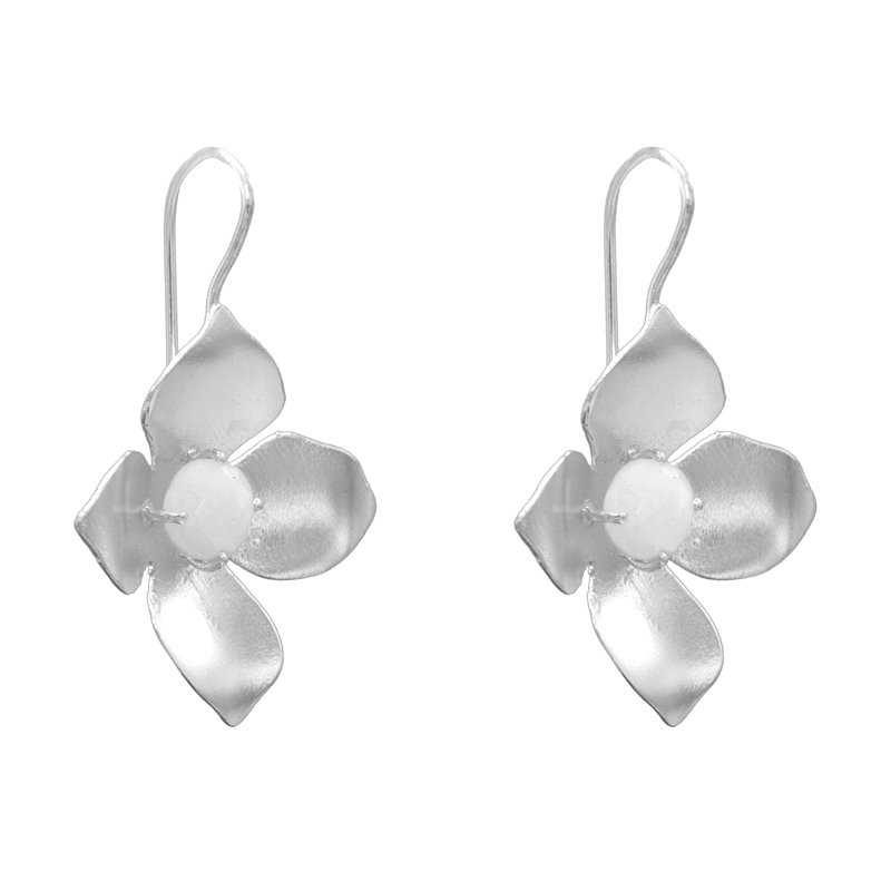 Pendientes Vergara Plata Piedra Lunar